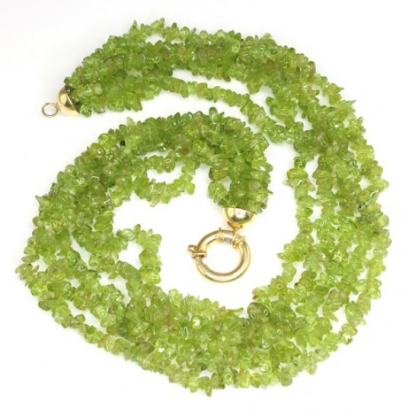 opulent colier "multi strand" PERIDOT. atelier Sito. Italia